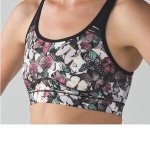 Lululemon Sweaty or Not Sports Bra Butterfly Print 6